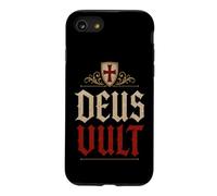 Custodia per iPhone SE (2020) / 7/8 Cavalieri Templari Deus Vult (Dio lo vuole) Scudo invecchiato