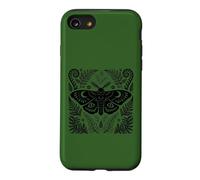 Custodia per iPhone SE (2020) / 7/8 Celeste Falena Felce Botanico Gotico Cottagecore Natura Arte