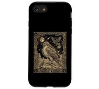 Custodia per iPhone SE (2020) / 7/8 Celeste Hawk Totem xilografia Costellazione Deserto Luna