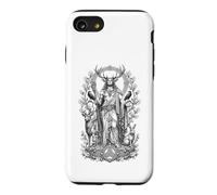 Custodia per iPhone SE (2020) / 7/8 Cernunnos, divinità celtica della foresta sacra, motivo: corna sacra