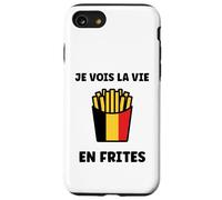 Custodia per iPhone SE (2020) / 7/8 Citation Drapeau belge coeur amour Belgique Frites