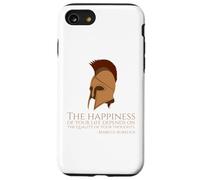 Custodia per iPhone SE (2020) / 7/8 Citazione di Marco Aurelio sulla felicità - Antica filosofia romana