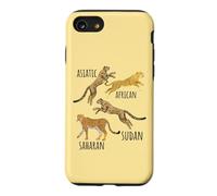 Custodia per iPhone SE (2020) / 7/8 Collezione di razze di ghepardi, stampa ghepardo, grande gatto