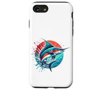 Custodia per iPhone SE (2020) / 7/8 Color Splash Marlin, Pesca in mare profondo oceano per i pescatori