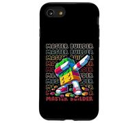 Custodia per iPhone SE (2020) / 7/8 Colorful Retro Master Builder Dabbing Blocks Bricks Builder