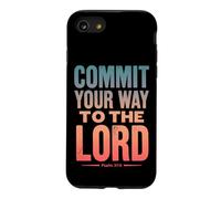 Custodia per iPhone SE (2020) / 7/8 Commit Your Way To The Lord Salmo 37:5 Versetto della Bibbia