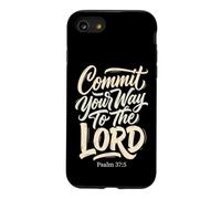 Custodia per iPhone SE (2020) / 7/8 Commit Your Way To The Lord Salmo 37:5 Versetto della Bibbia
