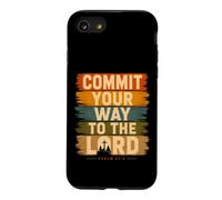 Custodia per iPhone SE (2020) / 7/8 Commit Your Way To The Lord Salmo 37:5 Versetto della Bibbia