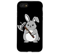 Custodia per iPhone SE (2020) / 7/8 Coniglietto Cool Warrior che brandisce l'ascia