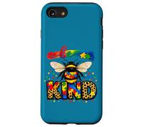 Custodia per iPhone SE (2020) / 7/8 Consapevolezza dell'autismo Be Kind - Cute Rainbow Bee Puzzle Awareness
