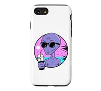 Custodia per iPhone SE (2020) / 7/8 Cool Alien Drinking Summer Juice Illustration Graphic Design