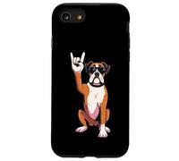 Custodia per iPhone SE (2020) / 7/8 Cool Boxer Dog Rock On Occhiali da sole Retro Style Design