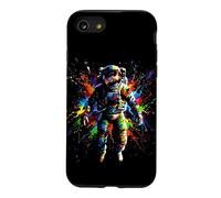 Custodia per iPhone SE (2020) / 7/8 Cosmic Explorer Splatter Art Colorful Astronauta Space Design