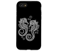 Custodia per iPhone SE (2020) / 7/8 Cute Womens Girls Two Mandala Pattern Seahorse Lover