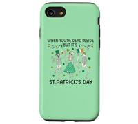 Custodia per iPhone SE (2020) / 7/8 Dead Inside St Patricks Day Dancing Skeletons Lucky Clover