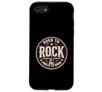 Custodia per iPhone SE (2020) / 7/8 Design vintage con chitarra Born To Rock Forced To Work