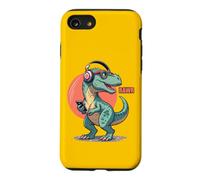 Custodia per iPhone SE (2020) / 7/8 Dinosauro T-Rex Novelty Rawr & Roll Music Funny Dinosaur