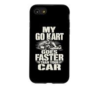 Custodia per iPhone SE (2020) / 7/8 Distressed Go Kart Racing Driver My Go Kart va più veloce di