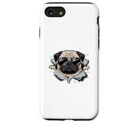 Custodia per iPhone SE (2020) / 7/8 Divertente carlino con occhiali da sole stile hipster cane