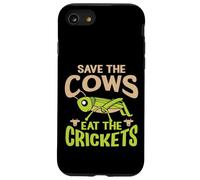 Custodia per iPhone SE (2020) / 7/8 Divertente citazione vegana - Mangia i grilli - Salva le mucche