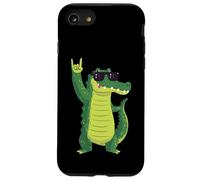 Custodia per iPhone SE (2020) / 7/8 Divertente coccodrillo in stile cartone animato rock on