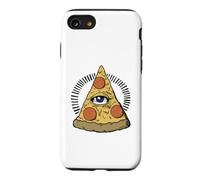 Custodia per iPhone SE (2020) / 7/8 Divertente complotto sulla pizza che vede tutti Pizza Eye