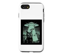 Custodia per iPhone SE (2020) / 7/8 Divertente gatto UFO rapimento alieno Retro Sci-Fi Meme