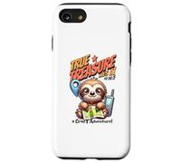 Custodia per iPhone SE (2020) / 7/8 Divertente geocaching Sloth Localizzatore GPS Cacciatore di