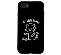 Custodia per iPhone SE (2020) / 7/8 Divertente Sad Cat Meme No Wifi Oggi No Internet Offline