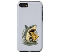 Custodia per iPhone SE (2020) / 7/8 Divertente Shark Mangiare Pizza: cibo Amante Umorismo