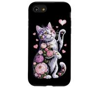 Custodia per iPhone SE (2020) / 7/8 Dolci Fiori Per Gatto Proprietari Di Composti Da Cats