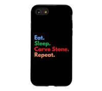 Custodia per iPhone SE (2020) / 7/8 Eat Sleep Carve Stone Repeat per intagliatori di pietre e amanti