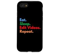 Custodia per iPhone SE (2020) / 7/8 Eat Sleep Modifica video Ripeti per editor video e registi