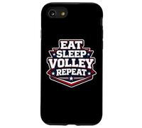 Custodia per iPhone SE (2020) / 7/8 Eat Sleep Volley Repeat Divertente Giocatore di Pallavolo Coach Fan