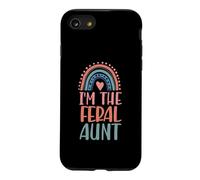 Custodia per iPhone SE (2020) / 7/8 Estetica I'm The Feral Aunt Boho Rainbow Heart