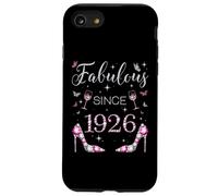 Custodia per iPhone SE (2020) / 7/8 Fabulous Since 1926 Festa di compleanno Tacchi Alti Farfalle