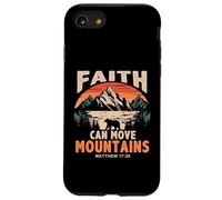 Custodia per iPhone SE (2020) / 7/8 Faith Can Move Mountains Retro Sunset Bible Verse Christian