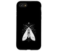 Custodia per iPhone SE (2020) / 7/8 Falena Luna Geometria Sacra Arte Mistica