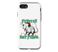Custodia per iPhone SE (2020) / 7/8 Festive But Feral Possum Design Christmas Humor