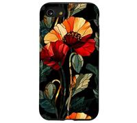 Custodia per iPhone SE (2020) / 7/8 Floral Cupo Art Nouveau Papavero Gotico Botanico Stile Boho