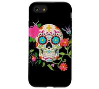 Custodia per iPhone SE (2020) / 7/8 Floreale Sugar Skull Dia de los Muertos Giorno dei Morti