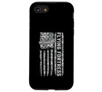 Custodia per iPhone SE (2020) / 7/8 Fortezza volante bandiera americana WW2 Camo B17