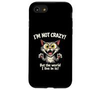 Custodia per iPhone SE (2020) / 7/8 Gatto comico selvaggio, gatto pazzo dei cartoni animati