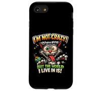 Custodia per iPhone SE (2020) / 7/8 Gatto comico selvaggio, gatto pazzo dei cartoni animati