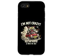 Custodia per iPhone SE (2020) / 7/8 Gatto comico selvaggio, gatto pazzo dei cartoni animati