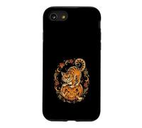 Custodia per iPhone SE (2020) / 7/8 Gatto nero che scoppia da Jack O Lanterna Halloween