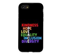 Custodia per iPhone SE (2020) / 7/8 Gentilezza Pace Uguaglianza Inclusione Diversità Diritti Umani