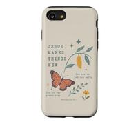 Custodia per iPhone SE (2020) / 7/8 Gesù fa cose nuove farfalla versi biblici cristiani