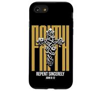 Custodia per iPhone SE (2020) / 7/8 Gesù La luce del mondo Christian John 8:12 (sul retro)