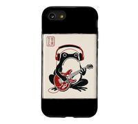 Custodia per iPhone SE (2020) / 7/8 Giapponese Grumpy Frog Chitarrista Musica Rock Asiatico Woodblock